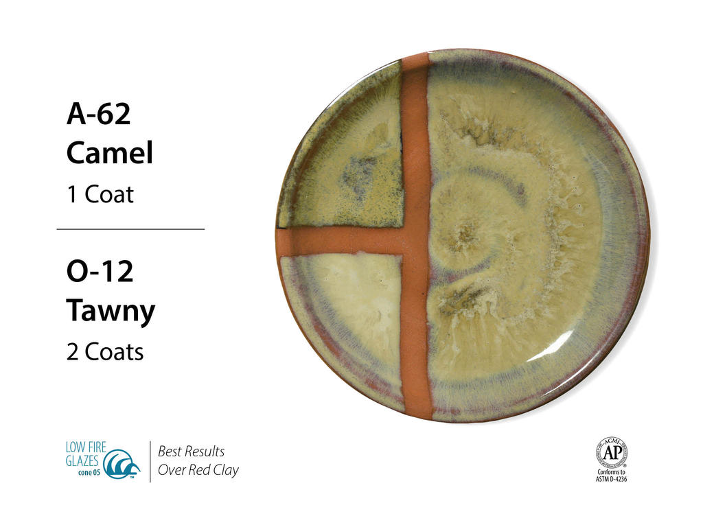 Kombinace glazury O-12 s Artists choice glazurami Kombinace glazury O-12 s Artists choice glazurami