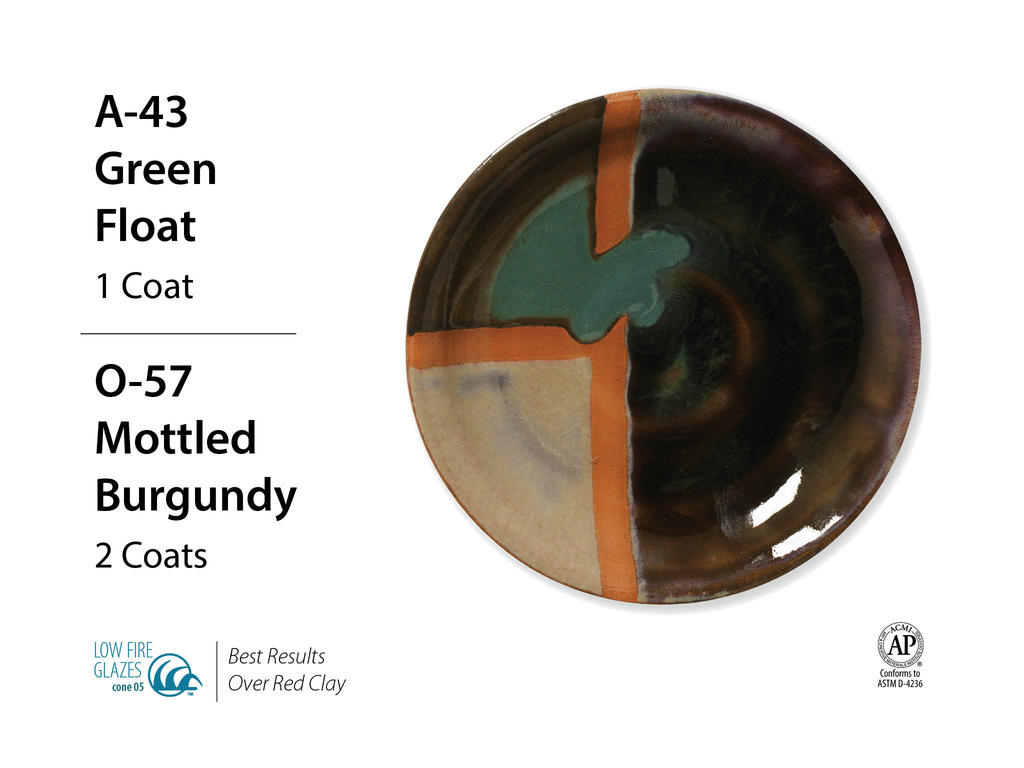 Kombinace glazury O-57 s Artists choice glazurami Kombinace glazury O-57 s Artists choice glazurami