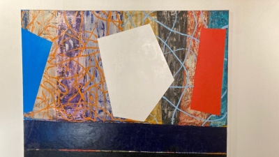 Tři krystaly ...olej na plátně z r. 2017 / 130 x 120 cm /