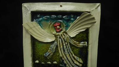 Můj písečný anděl.<br>Velikost 16 x 16,5 cm