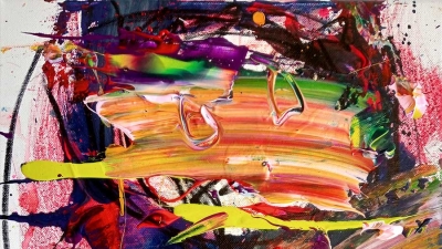 <strong>Obešel já polí pět - vzdor</strong>-kombinovaná technika na plátně, 40 x 30 cm, 2023<br> <strong>I went around fields five - defiance</strong>-mixed media on canvas,40 x 30 cm, 2023