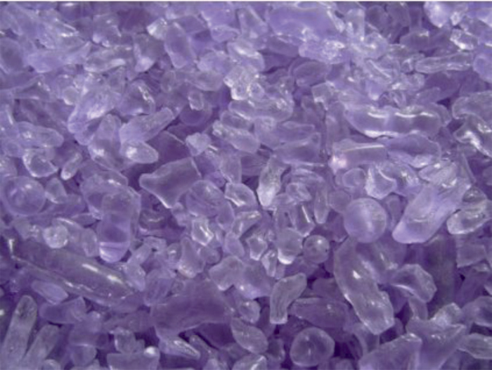 Mo 22 skleněná drť - fialová šeřík transparentní / 500 g