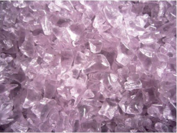 Mo 23 skleněná drť - růžová (cukrová vata) transparentní / 500 g