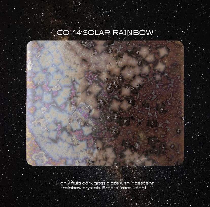 Amaco tekutá glazura CO14 Solar Rainbow / 0,472 l
